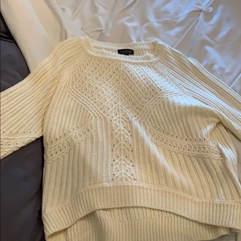 white sweater
